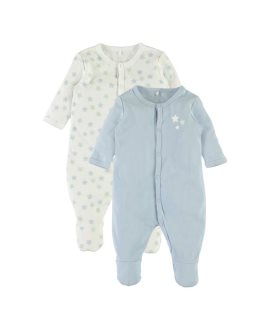 Pack 2 peleles estrellas azul Nightsuit bebé de Name it